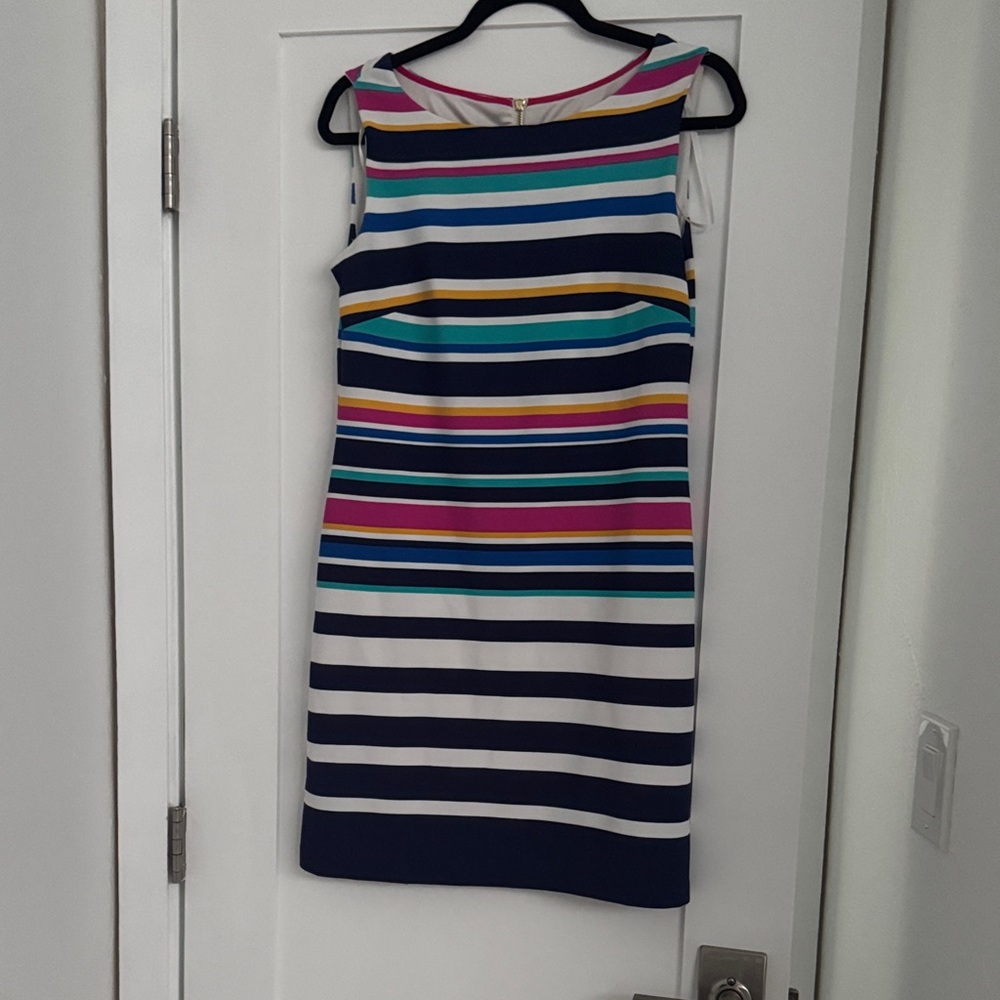 Eliza J Multicolor Striped Midi Dress
